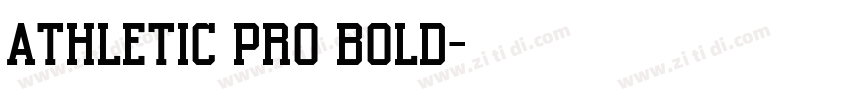 Athletic Pro Bold字体转换